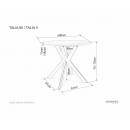 Стол обеденный SIGNAL TALIA II дуб/черный 90